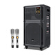 JBA high-end professional stage performance outdoor square dance audio high-power bass karaoke with Bluetooth song request wedding school meeting outdoor activities mobile KTV trolley speaker 12-inch professional bass + dual microphones
