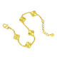 SHUIBEI STAR Gold Four-leaf Crocodile Bracelet 999 Gold Five-flower Bracelet Bracelet Bracelet Give my girlfriend a gift for Chinese Valentine's Day, Thick version, about 10g, more refund less supplement