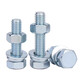 Jinchao grade 4.8 galvanized external hexagonal screw nut set combination bolt screw rod M6M8M10M12M16-M30mm M20*100 (1 set)