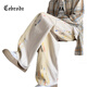 Cebrodz Frankreich bemalte Scimitar Jeans Frühling und Sommer Amerikaner Modemarke Herrenhosen Design Lose Wide-Big Hosen Weiß L.