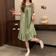 Pajamas Xushansi Femmes Soirée Princess Scolate Sous-pavillon avec pavillons de poitrine en estimation Sweet Girl Style Pyjamas Loose enceinte 9274 Petit animal avec des coussinets de poitrine L 165 ()