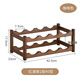 Double small red wine rack household simple desktop rack wine cabinet multi-bottle red wine rack brown red wine rack 2 layers 40 type