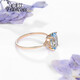 CAJJ Francois 1.77 carat aquamarine ring, natural colored gemstone jewelry, 18k gold inlaid gemstone ring for women, gift for lover, size 14