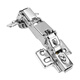 Pupan 165 degree hinge 45 negative 45 buffer angle 13590 corner closet wardrobe wardrobe 180 large angle hinge positive 45 degree buffer wooden door three-dimensional adjustment/nickel color (one price)