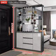 Guansi Screen Lagerregal Eingangsschrank Wohnzimmer Partitionschrank leichte Luxus doppelseitige einfache moderne Foyer Massivholz-Aufbewahrungsschrank 687 Modelle Lang 1,5 Meter