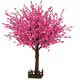 Flower e flow simulated peach blossom tree cherry blossom tree simulated plant fake tree large living room hotel fake flower ceiling wedding window decoration (extended shape) 1.8 meters high and 1.5 meters long
