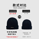 Pull back woolen hat men's autumn and winter Baotou warm knitted hat hip-hop fashion brand face small cold hat versatile black one size
