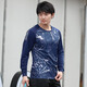赛事威（SAISHIWEI）赛事威羽毛球服男女秋冬长袖t恤上衣运动服透气排汗套装长裤 女3892B蓝长袖 M