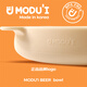 MODU'I婴儿辅食碗modui韩国进口儿童硅胶碗带盖子宝宝餐具套装防摔饭碗 小熊碗三件套-浅褐色