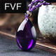 FVF Amethyst Water Drop Pendant Sweater Chain Men's and Women's Design Necklace Pendant Jewelry Valentine's Day Gift for Girlfriend Pendant Plus Ordinary Rope