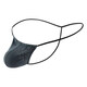 
Jingluoya men's ice silk underwear one thread thong sexy mesh corrugated hip-skinned thin-band pants Black M