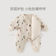 Guiqi Bear baby quilted jumpsuit winter clothing warm antibacterial monk clothing newborn baby thickened khaki autumn and winter