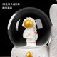 Zhenxiqi Astronaut Pen Holder Children's Day Gift Night Light Office Desk Ornament Creative Crystal Ball Pen Holder Birthday Gift [Golden Astronaut Crystal Ball Pen Holder Lamp]