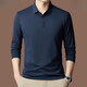 Montagut High-End Mulberry Seide Langarmed T-Shirt Herren Spring und Herbst 2024 Neues Hemd für Herren Sommer-Polo-Basis-Hemd grün [3878] XL [140-155jin [Jin entspricht 0,5 kg]]
