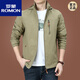 Romon Outdoor Herrenjacke Herbst und Winter 2025 Neue Herbstkleidung für Männer mittleren Alters und Fleece-Jacke Herren Frühling und Herbst Dick 9898 Dunkelblau plus Fleece Style M