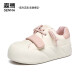 Senma women's shoes fashion versatile sneakers for women 2024 summer new thick-soled white shoes for women low-cut breathable casual shoes for women beige 36