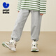 Mini Bala mini parent-child parent-child clothing for boys and girls loose basic sports pants light gray 00205 140