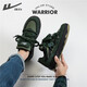 Pull-back sneakers for men 2025 spring and autumn new niche original casual men's sports shoes thick sole heightening bread shoes dark green 42