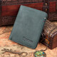 Woodpecker Men's Wallet 2024 Nouveau portefeuille en cuir authentique Couche de tête Cowhide Retro âgé de portefeuille en cuir givré court brun clair