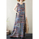 JIANDANG (JIANDANG) large size women's summer round neck thin silk loose vacation style big skirt hem beach sleeveless vest dress 9908 red one size [180Jin [Jin equals 0.5 kg] below]