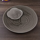 Original imported Japanese Mino boiled water to attract Japanese knots and ceramic tableware desserts and desserts plates for household small plates 13053-12801 Small plate white 4.21 inches