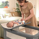 ULOP crib with changing table, splicing bed, removable newborn bed, multi-functional sleeping device, rocking crib, baby bed, baby rocking bed, cradle-style crib with mosquito net