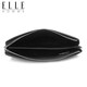 ELLE HOMME men's handbag, top layer deer leather zipper wallet, large capacity clutch bag, fashionable men's bag, EB282300450 black, birthday gift for boyfriend