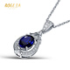 BOGLIA tanzanite blue gemstone pendant necklace for women 2 carat diamond 18 gold K Valentine's Day birthday gift for wife 2 carat tanzanite necklace