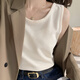
Yu Zhaolin (YUZHAOLIN) suspender vest women's base cover for breast-covering suit inside and can be worn with versatile tops sleeveless T-shirt spring and summer black