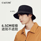 CACUSS遮阳帽子男士大头围渔夫帽户外出行防晒帽女显脸小盆帽太阳帽黑中