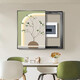 
Shunjixiangli Nordic vertical meter box decoration painting modern simple flower cover distribution box hanging painting power switch electric box painting K12213 [vertical version] 50*60cm (block 40*50) lift the cover black frame