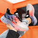 EXUELING men's shoes summer breathable cushion shock-absorbing large size men's shoes sports shoes for teenagers trendy running shoes heightened summer shoes for men TK757 gray orange 40 (250mm)