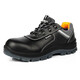 Zhongmai ZM698 safety shoes, steel toe anti-smash, head layer lychee embossed cowhide PU outsole wear-resistant and non-slip labor-safe shoes, size 36