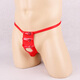 Männer sexy Unterwäsche für Männer für die schwarze Front-Eröffnung von Männern Eröffnungsleder T-Pants Sex Unterwäsche für Männer Tanga Red One Size