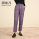 Flying in the snow autumn and winter women's down pants, close-fitting, thin, invisible and warm inner wear straight pants, purple 3XL 190/108A