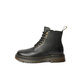 Belle modische modische Freizeitstiefel Herren Winter komfortable Cowhide Kurzstiefel Outdoor Martin Boots A1694DD4 Black-Furry 41 (255 mm)