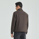 Lilang down woolen coat men's short lapel winter casual men's woolen jacket gray coffee 180/96A