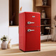 CHIGO Internet celebrity retro double-door refrigerator European-style refrigerated freezer household small first-class energy efficiency rental office energy-saving fruit preservation living room bedroom refrigerator trade-in 155D with handle retro double door Chinese red