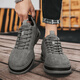 DIBOFEI men's shoes for spring and summer 2025 new breathable work labor protection board shoes thick sole non-slip waterproof wear-resistant work shoes for men gray 40 (250mm)