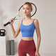 LULUUVTTOH Pilates all-in-one sports bra for women running shockproof fitness vest yoga Pilates thin shoulder straps red M