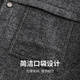 与狼共舞【含绵羊毛+超声波内里】秋冬翻领保暖外套男士夹克 004花灰 180 