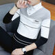 Sweat-shirt à revers Gtyuwvg avec velours / pas de velours à ressort et à col à col à manches longues à manches longues à manches à manches longues à manches à manches longues Fake Two-onal Base Shirt Plus Velvet 6627 Blue M recommandé 90-110jin [Jin est égal à 0,5 kg]