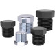 Tianzhuo Hardware black galvanized external hexagonal plug British ZG PT R RC American NPT pipe plug hexagonal oil plug bulk head screw plug NPT3/4 100 pieces galvanized