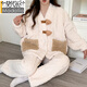 Ropa de confinamiento de terciopelo de coral de invierno modal para el invierno Pajama de mujeres embarazadas posparto para mujeres PRIMAVERA Y AUTOL ESTILO DE OTRO E INVIERN