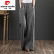 
Pier Cardin literary cotton and linen wide-leg pants for women summer loose tight high waist slimming floor pants for women linen straight-leg casual pants brown 9793 M [recommended 100-115 Jin [Jin equals 0.5 kg]]