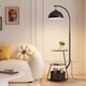 Zhong Shuai's bedroom new style 2024 fishing side wind lamp standing lamp cream sofa floor lamp side living room side table floor lamp black pole + iron storage + storage bucket + remote control dimming