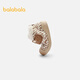 Balabala boys snow boots plus velvet non-slip cotton boots winter baby boots white brown tone 00315 21
