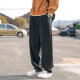 Pantalones de trabajo de Boompu American High Street para hombres en la marca de moda de la primavera y verano de otoño en los pantalones de patas rectas de pierna ancha para deportes masculinos y pantalones casuales Militar Green XL [Peso recomendado 120-150 Jin [Jin es igual a 0,5 kg]]]