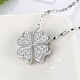 Nilan platinum necklace with pendant PT950 clavicle 18K gold women's Japanese and Korean version four-leaf clover pendant comes with single platinum ingot chain 45cm