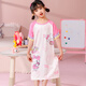 Niñera camiseta verano yugui perro princesa niña de tamaño mediano imitación para niños pijamas de pijama para niños de manga corta falda para el hogar c689 yugui tamaño de perro 8 altura recomendada 100-110 cm